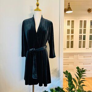 Zara Women Long Sleeve Velvet Belted Dress Size Extra Small